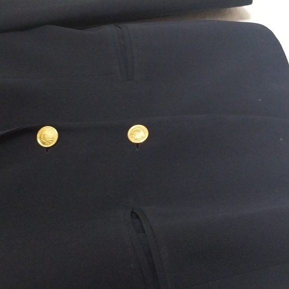 Ralph Lauren Sports Blazer Jacket Classic Navy Gold Buttons Size 6 Petite - Picture 6 of 16